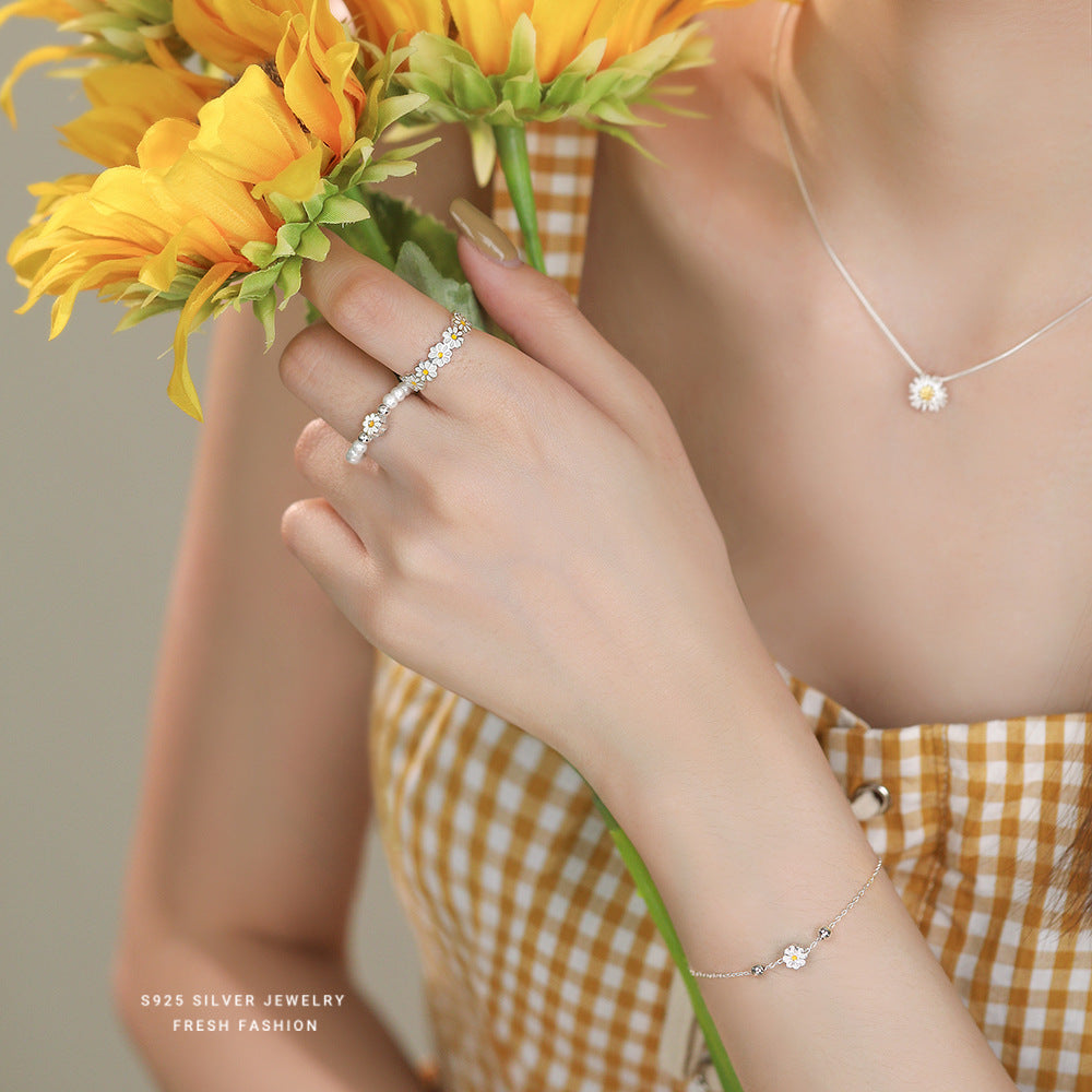 C廠 韓國韓版小雛菊S925純銀手錬&戒指批發 折扣@洽客服 26.03.W2「K1898 K1899 L838」