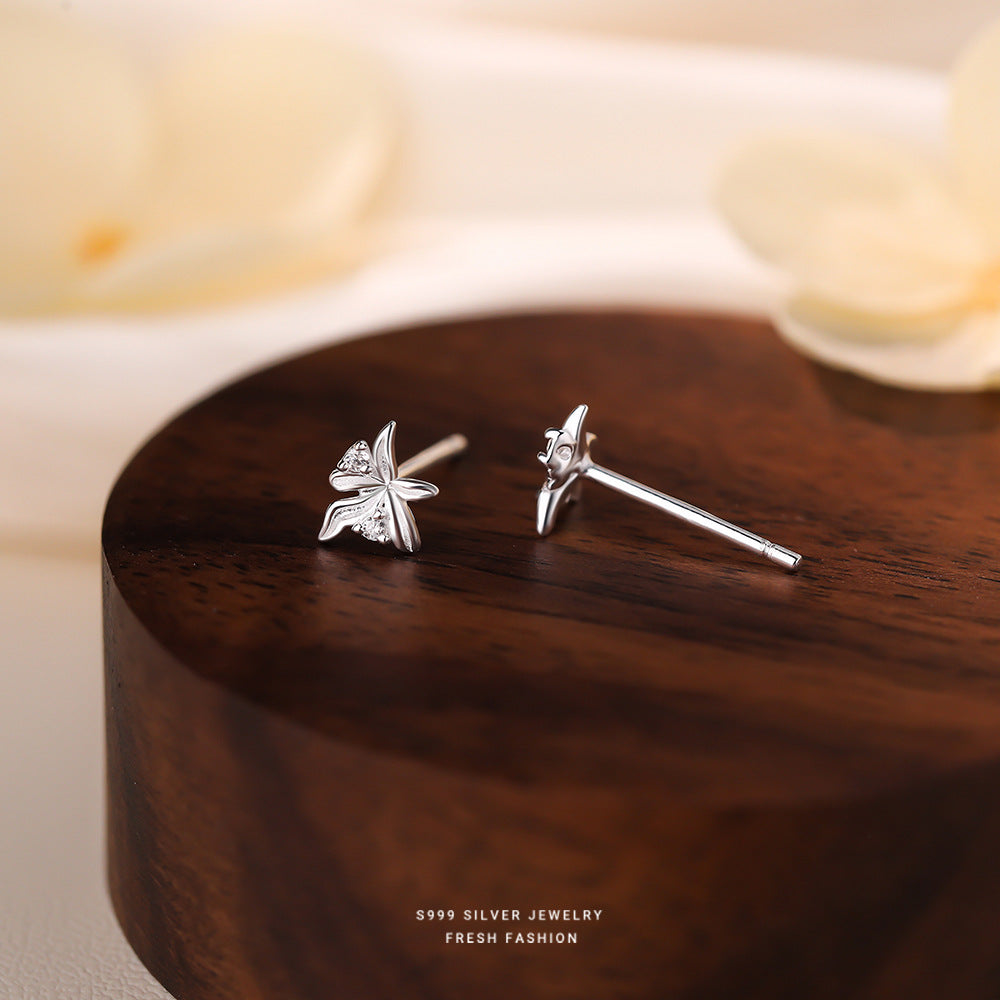 C廠 韓國韓版養耳洞花朵S999純銀耳環 批發 折扣@洽客服 26.03.W1「E6253」