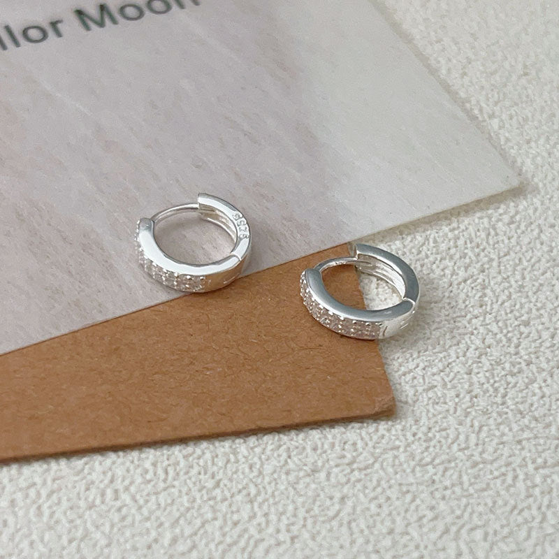 C3廠 韓國韓版鑲石極簡S925純銀耳環 批發 折扣@洽客服 25.10.W5「ES176」