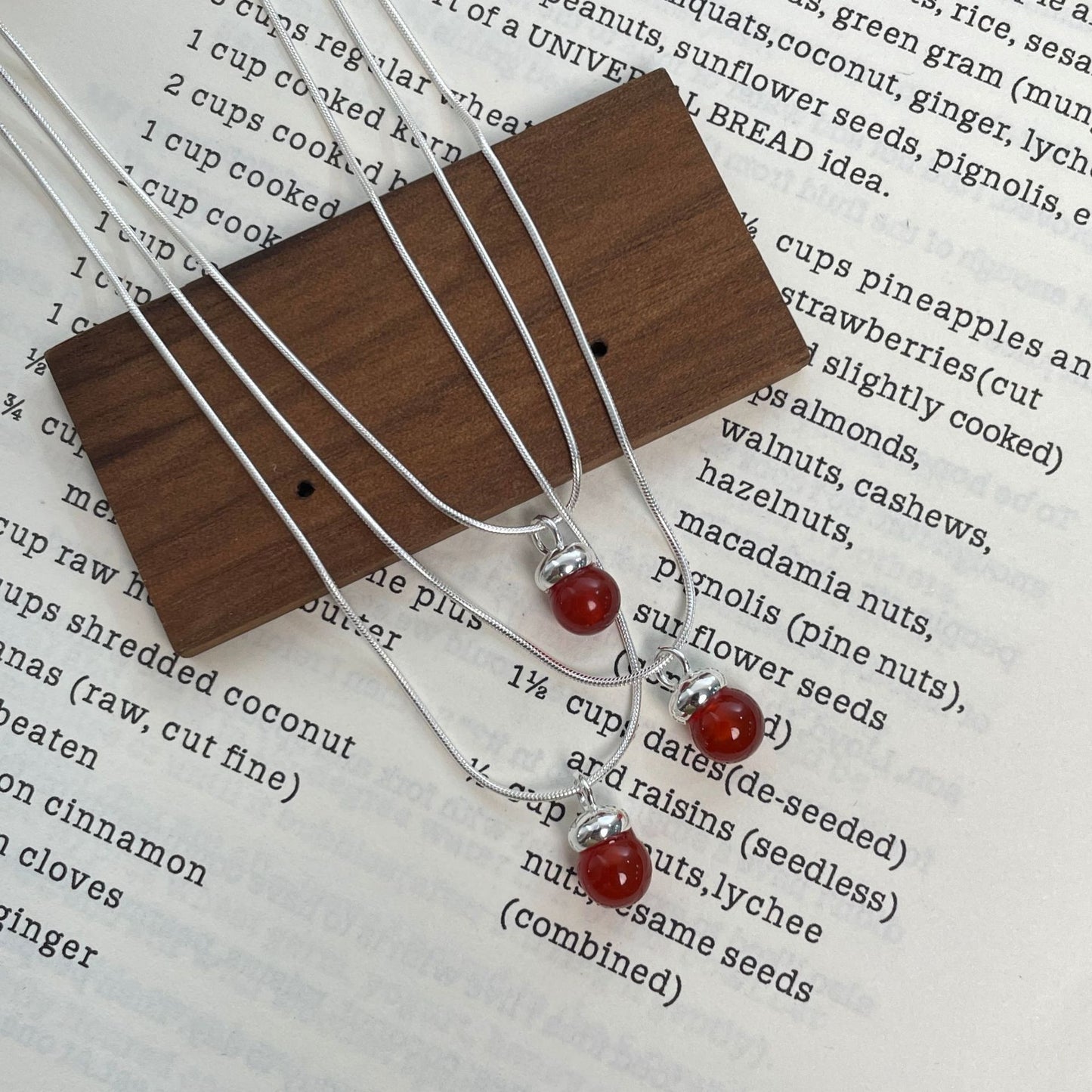 C2廠 韓國韓版紅瑪瑙S925純銀項鍊 批發 折扣@洽客服 25.11.W3「XDQ0033N」