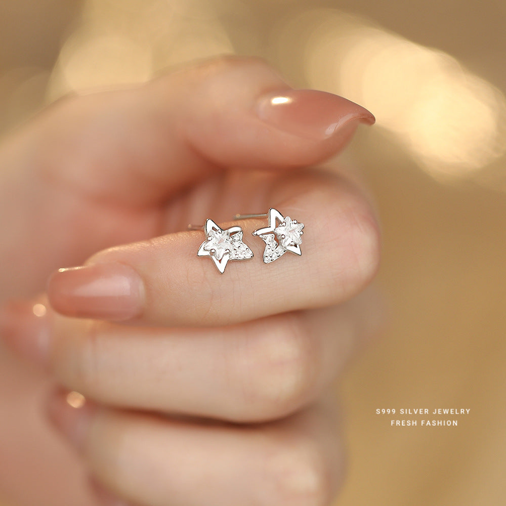 C廠 韓國韓版小巧精緻星星S999足銀耳環 批發 折扣@洽客服 26.03.W1「E6244」
