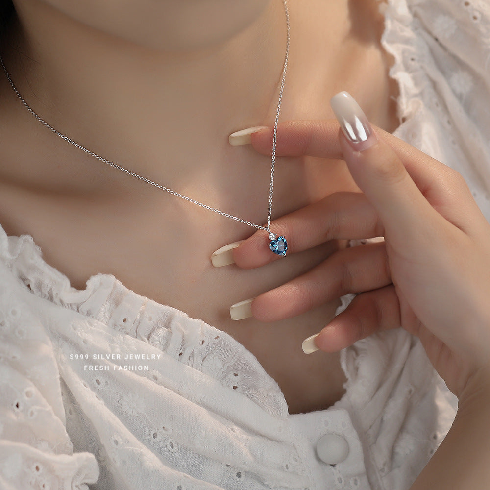 C廠 韓國韓版海洋之心S999純銀項鍊 批發 折扣@洽客服 25.11.W1「A4525」