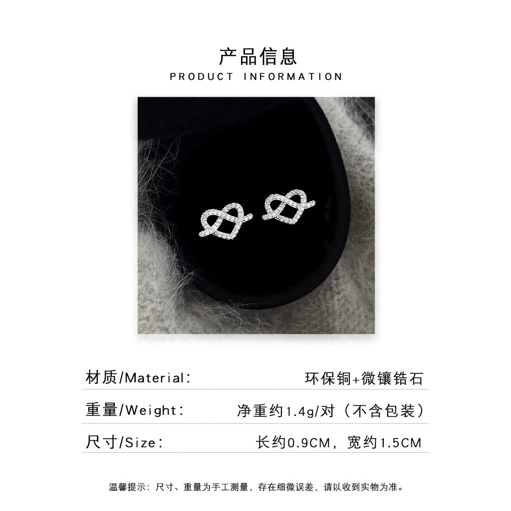 A廠 日韓款  鹼水結微鑲鋯石銀針耳環批發 折扣@洽客服 26.06.W3「6388」