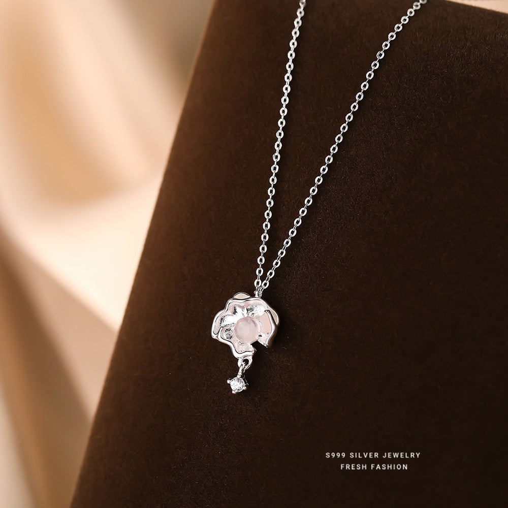 C廠 韓國韓版粉水晶花朵S999純銀項鍊 批發 折扣@洽客服 25.11.W1「A4540」