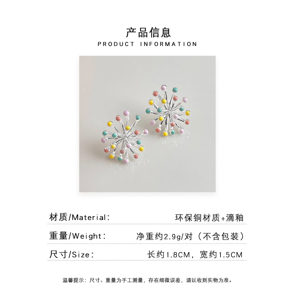 A廠 日韓款 滴釉煙火耳環批發 折扣@洽客服 26.07.W1「7683」