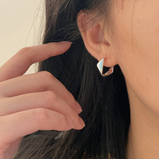 C3廠 韓國韓版多邊幾何S925純銀耳環批發 折扣@洽客服 25.03.W2「ES139」