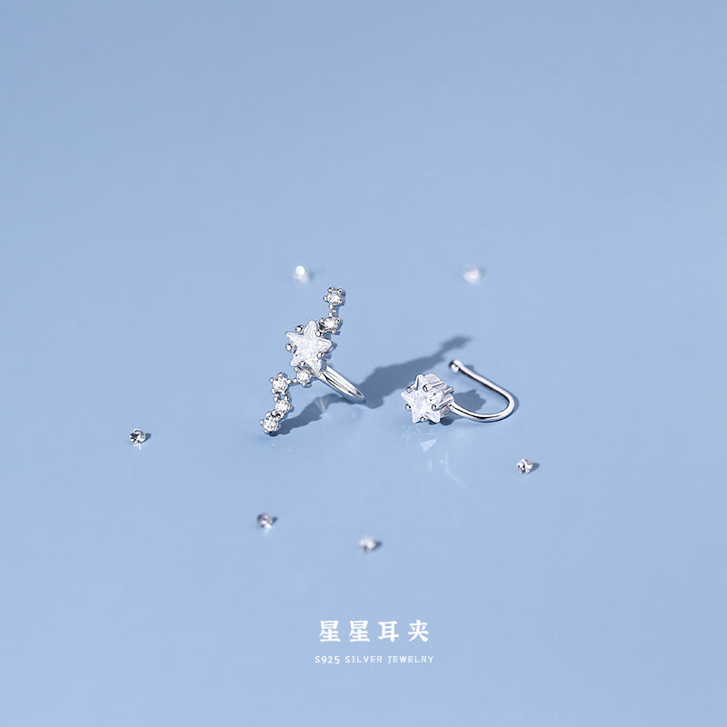 C廠 韓系星星耳S925純銀骨夾耳環批發 折扣@洽客服 26.03.W3「E2345」