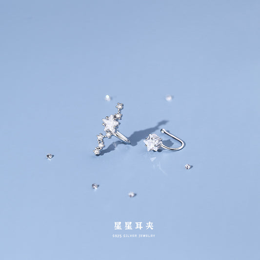 C廠 韓國韓版星星耳S925純銀骨夾耳環批發 折扣@洽客服 26.03.W3「E2345」