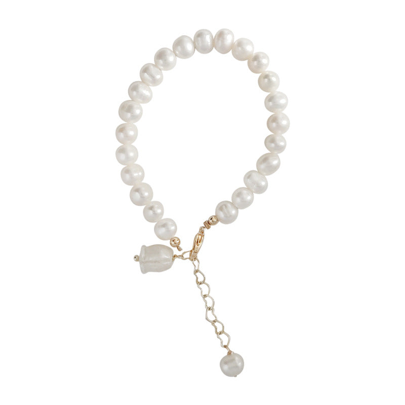 A廠 日韓款 鈴蘭花淡水珍珠手鍊批發 折扣@洽客服 25.10.W5「517」