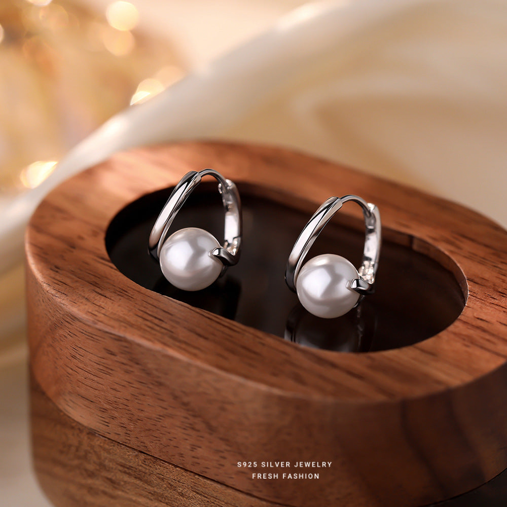 C廠 韓國韓版設計感珍珠S925銀耳環 批發 折扣@洽客服 25.12.W4「E5921」