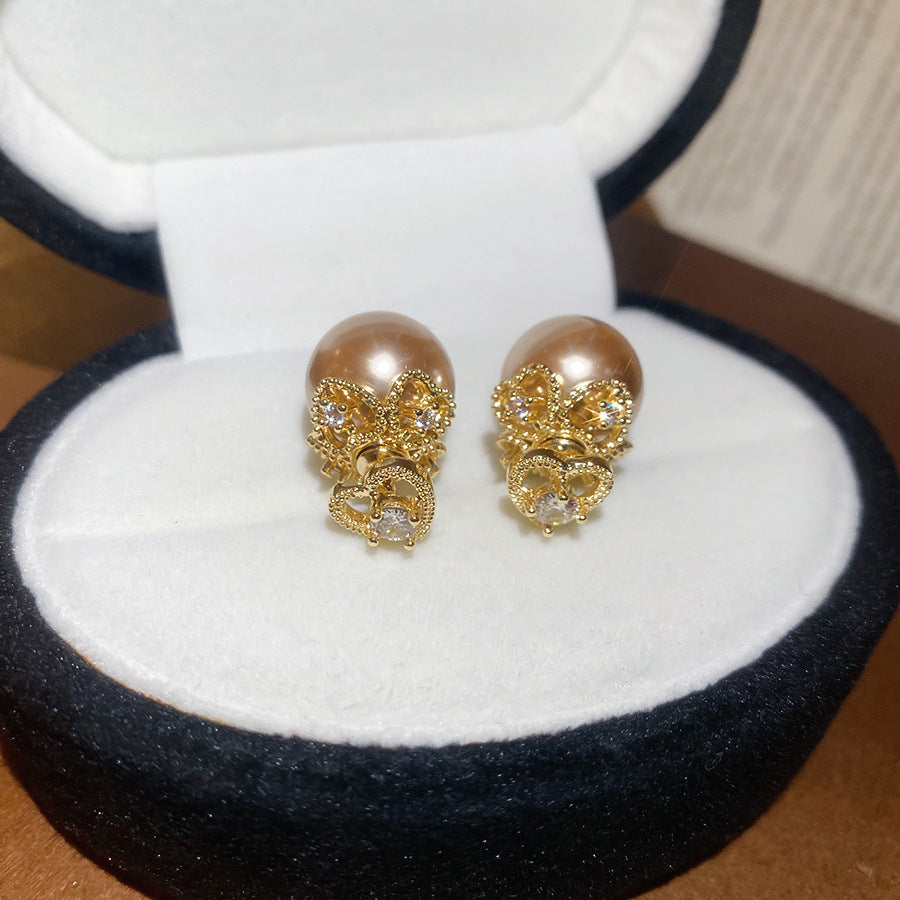 A2廠 鈦鋼｜韓系植絨愛心小馬珍珠銀針耳環 批發 折扣@洽客服 26.02.W1「HE30428 HE30432」