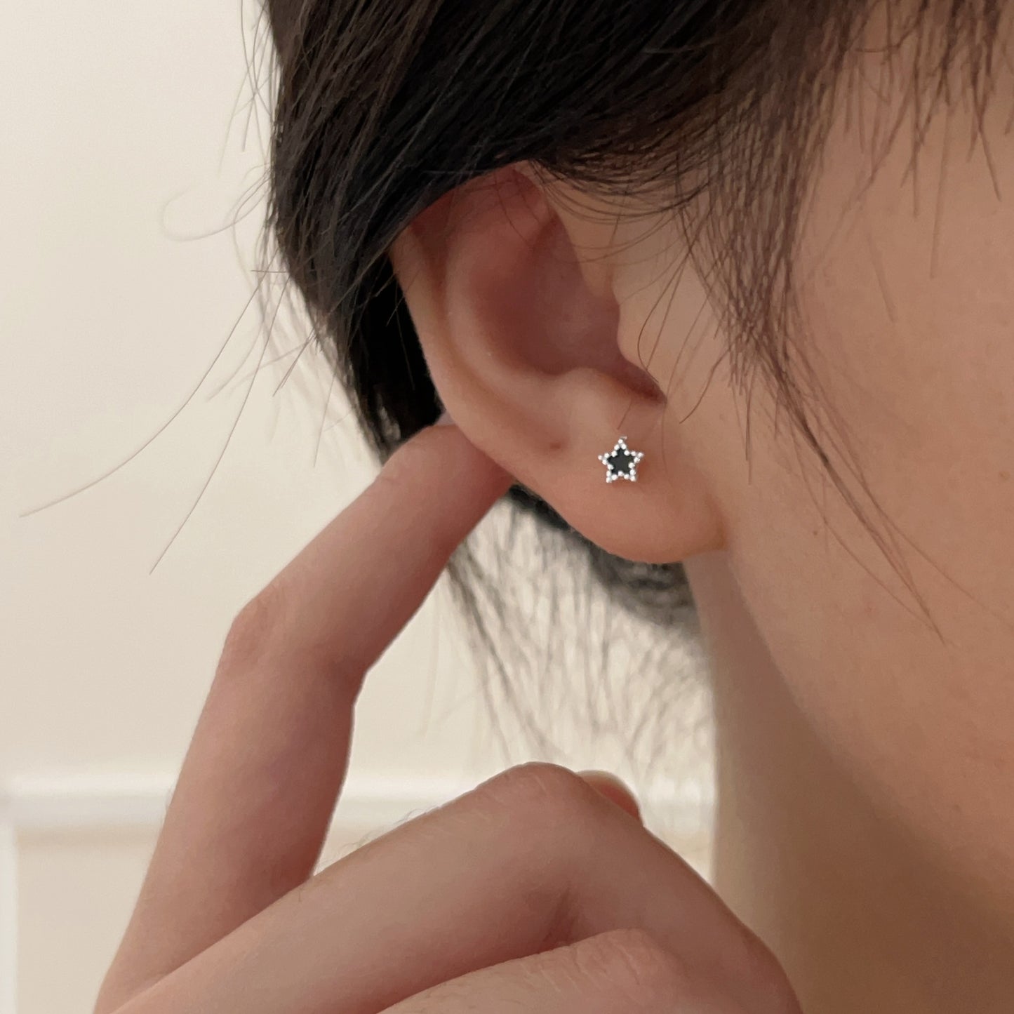 C3廠 韓國韓版五角星滴膠S925純銀耳環 批發 折扣@洽客服 25.10.W5「ES135」