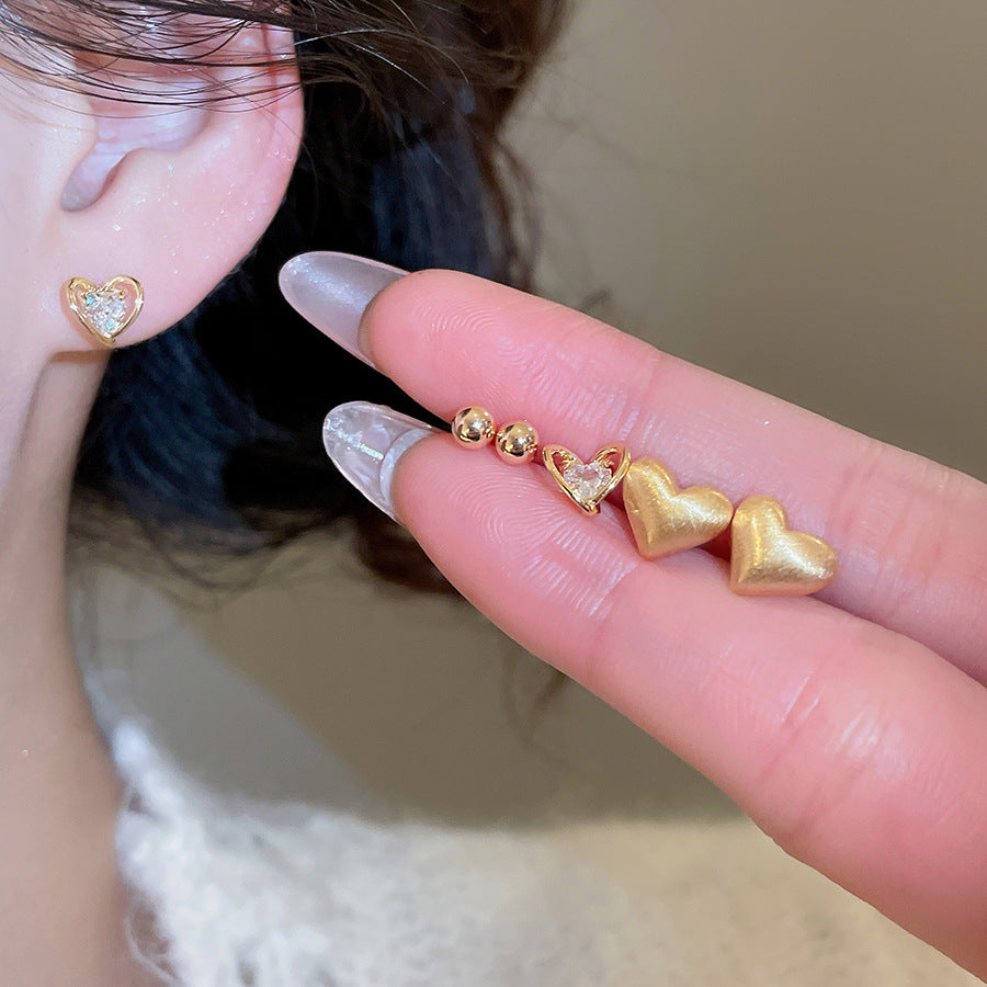 A2廠 【限量超值套組】 鋯石愛心花朵電鍍14K真金耳環批發 折扣@洽客服 26.03.W2「HE30772HE30771HE30773」