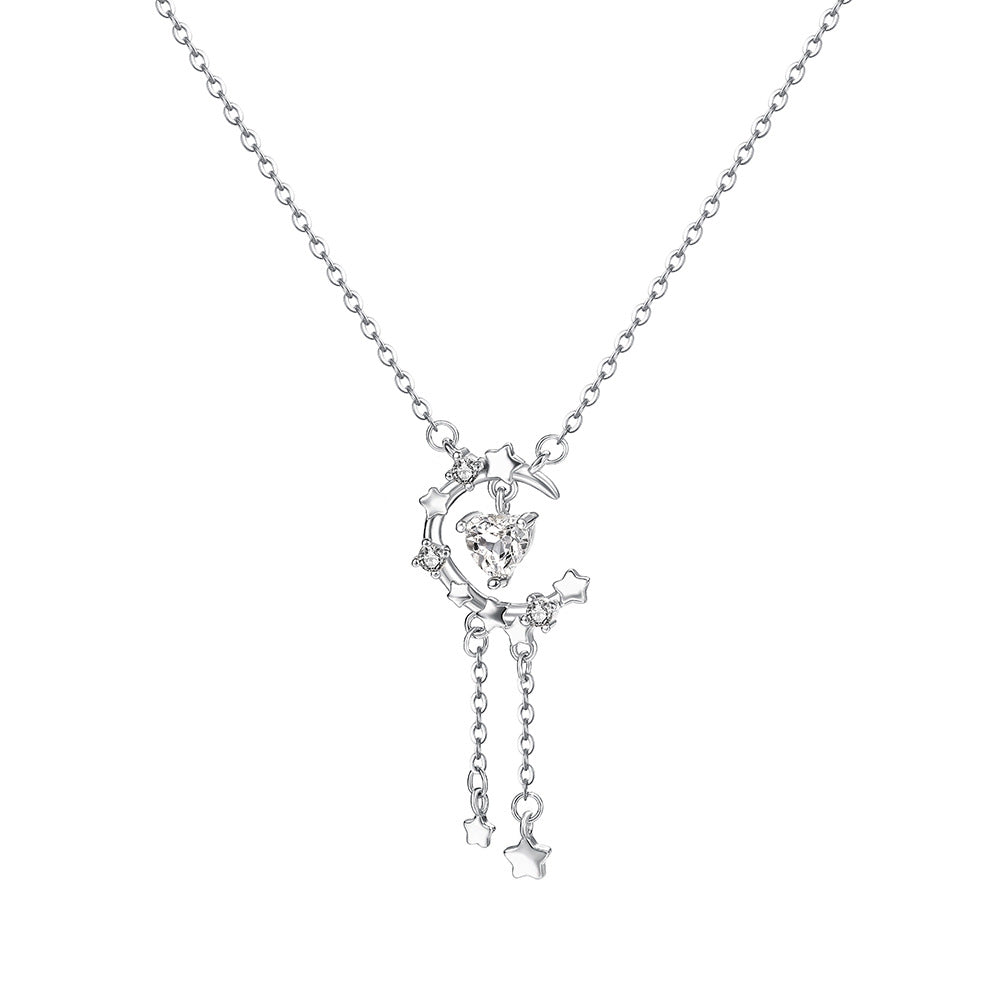 C廠 韓國韓版心月星辰托帕石S999純銀項鍊 批發 折扣@洽客服 25.10.W5「A4468」