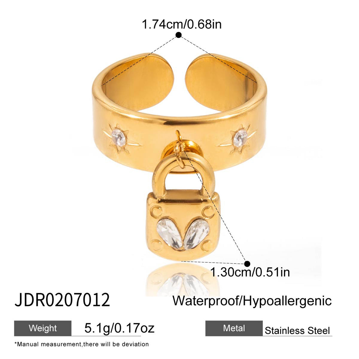 B廠 歐美款 CAMILA 鈦鋼鍍18K金戒指 批發 折扣@洽客服 25.11.W2 「JDR0207012」