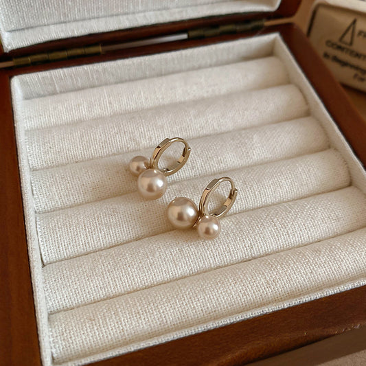 A2廠 韓國韓版復古圓形珍珠銀針耳環批發 折扣@洽客服 26.04.W1「HE31689」