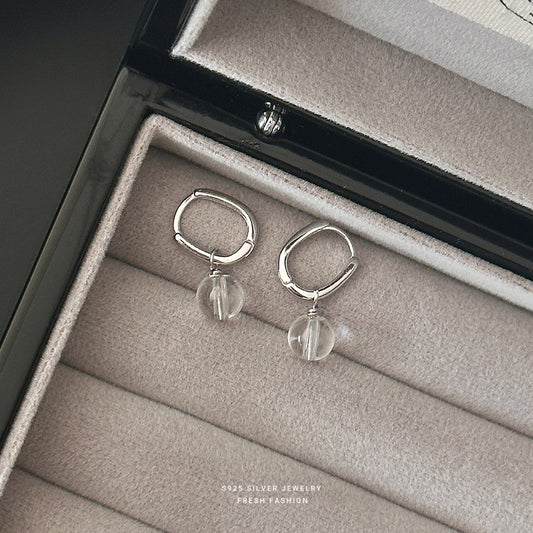 C廠 S925純銀｜韓國韓版透明玻璃珠耳環 批發 折扣@洽客服 26.01.W3「E6044」