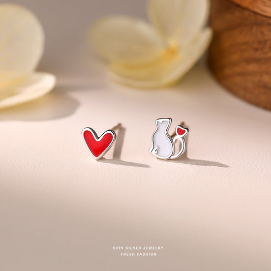 C廠 韓國韓版小巧桃心S999純銀耳環 批發 折扣@洽客服 26.04.W4「E6235」