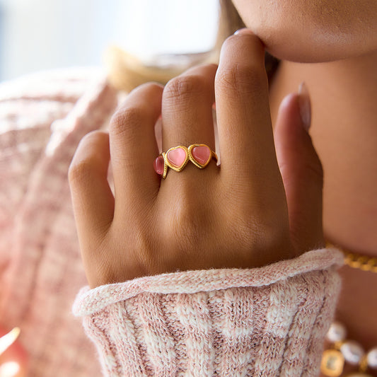 B廠 歐美款ESTHER 鈦鋼鍍18K金戒指 批發 折扣@洽客服 25.12.W3「JDR0210001,JDR0302004-PK,JDR0306055-PS」