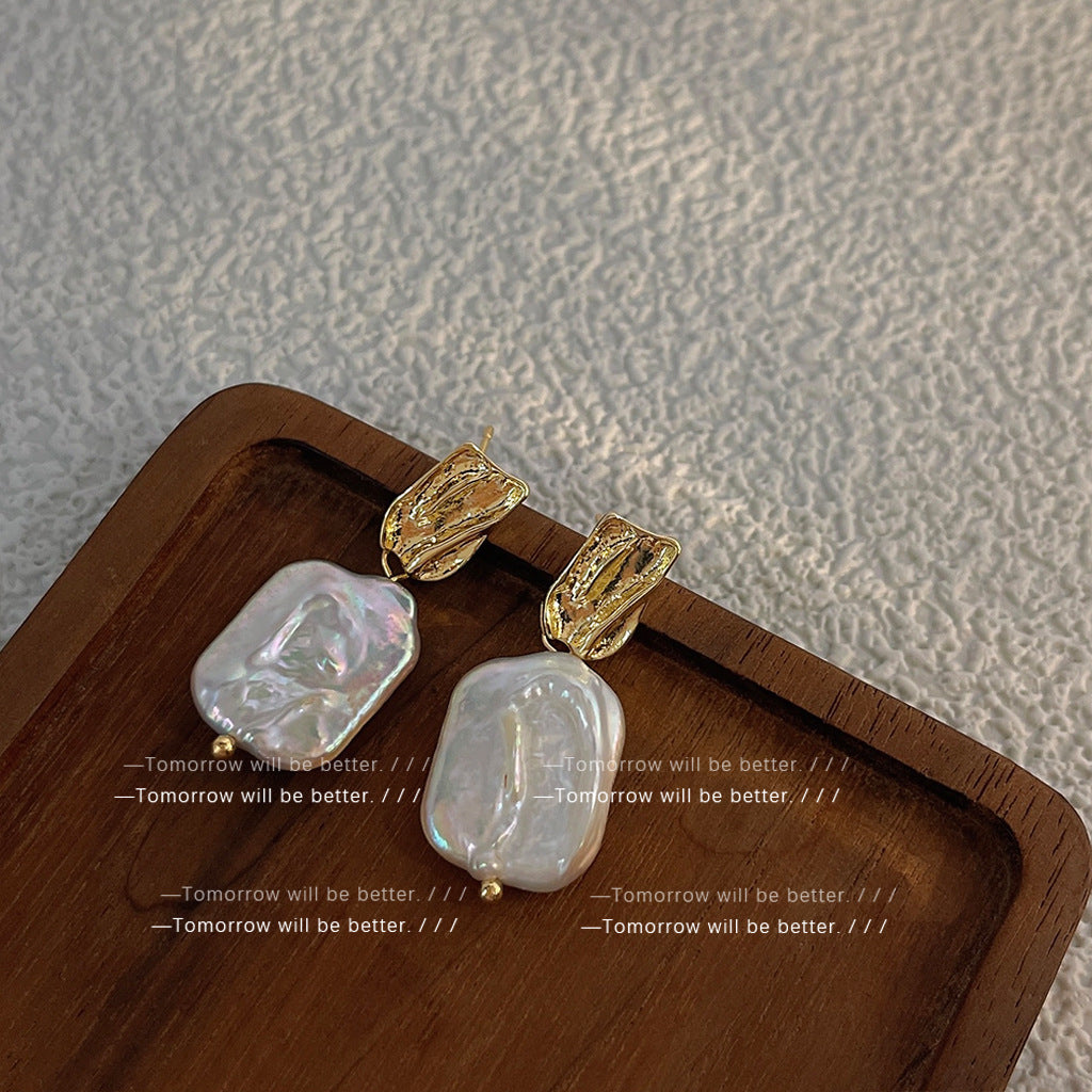 A廠 日韓款復古巴洛克淡水珍珠耳環 批發 折扣@洽客服 26.01.W1「1318」