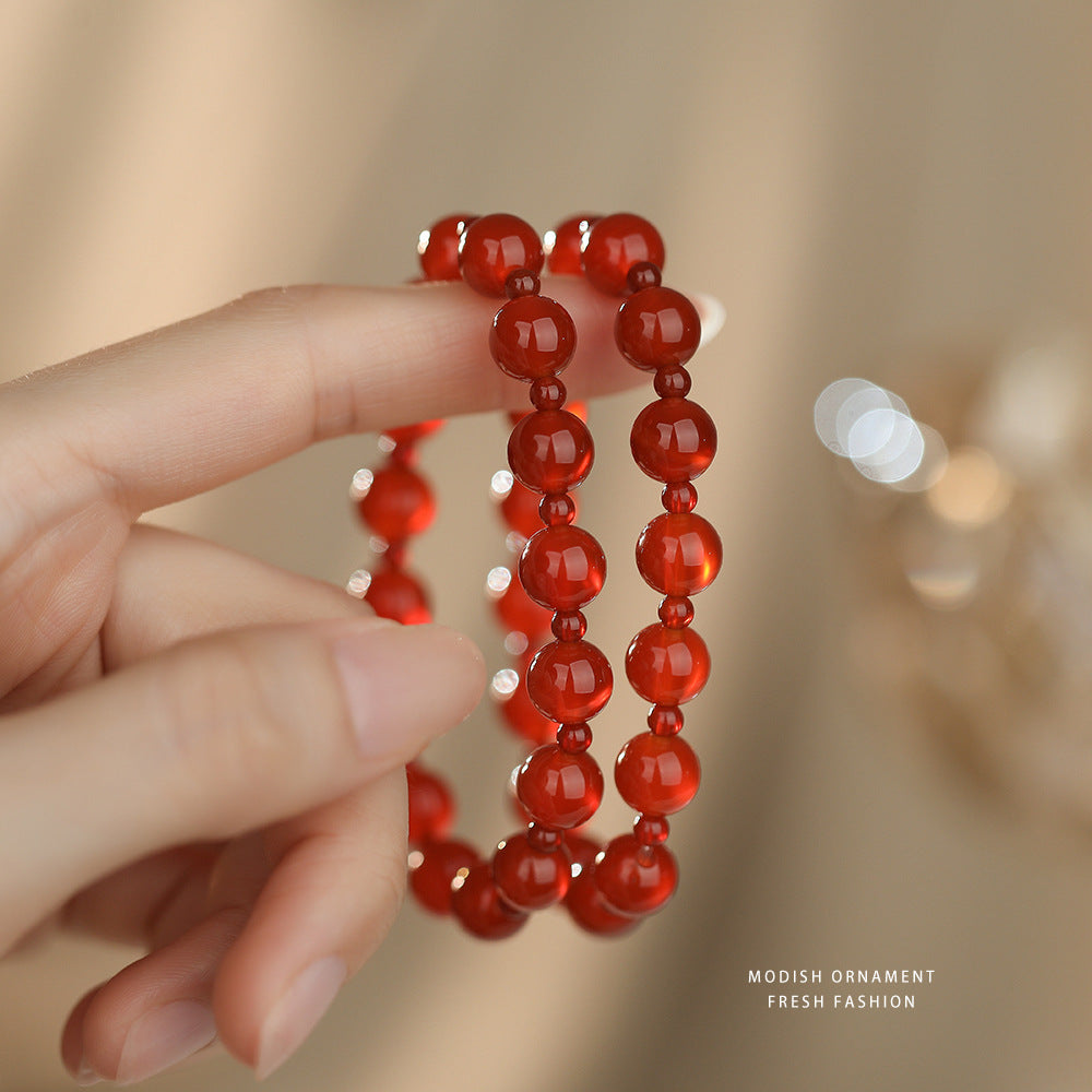 C廠 紅瑪瑙水晶手鍊 26.02.W1「L1295」