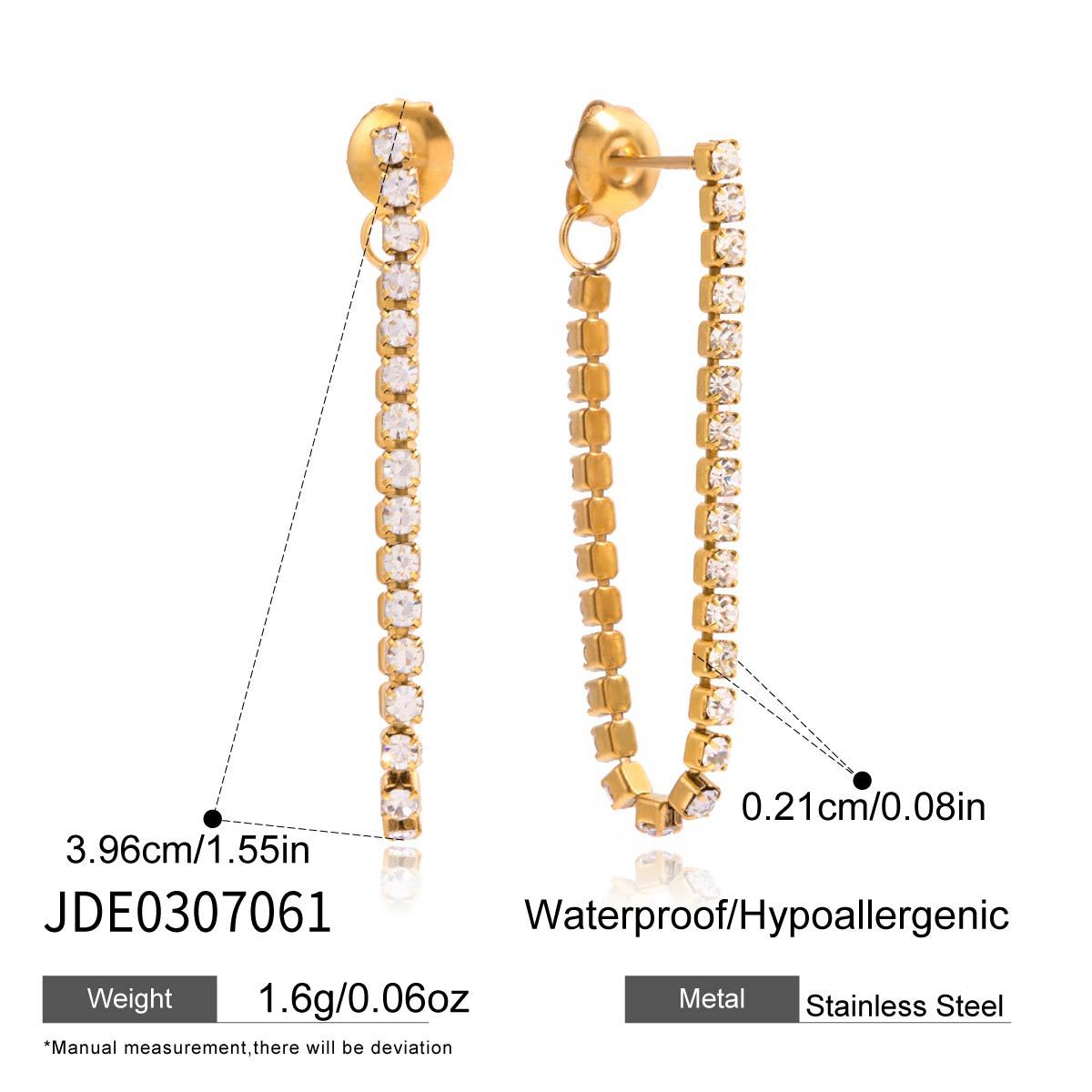 B廠 歐美款 ZOE 鈦鋼鍍18K金耳環 批發 折扣@洽客服 25.11.W2 「JDE0307061」