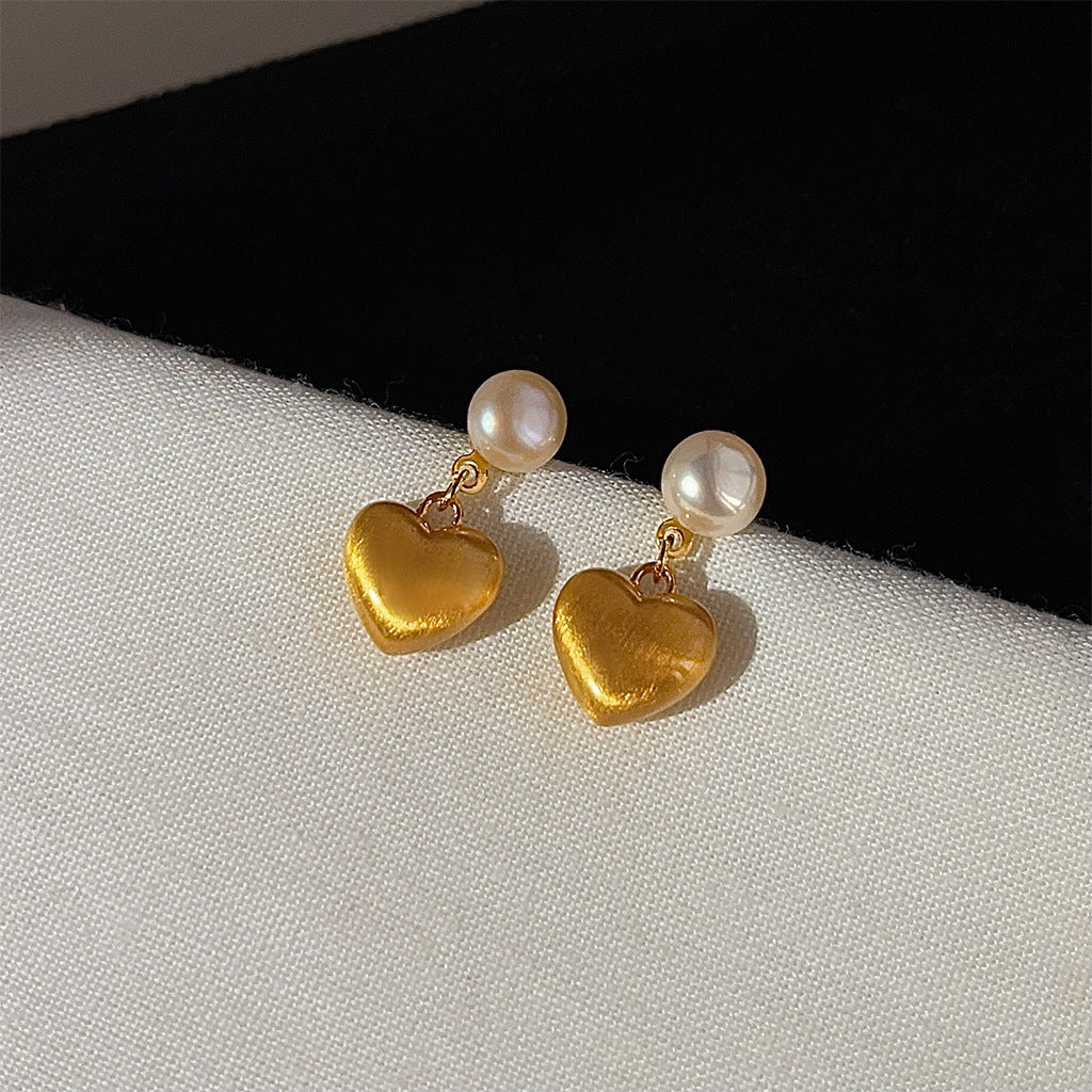 A廠 日韓款 輕奢質感拉絲愛心銀針耳環 批發 折扣@洽客服 25.11.W2「3300」