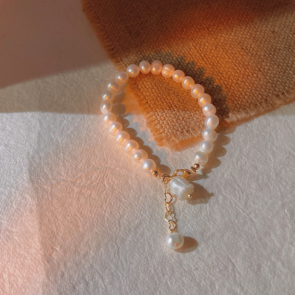 A廠 日韓款 鈴蘭花淡水珍珠手鍊批發 折扣@洽客服 25.10.W5「517」