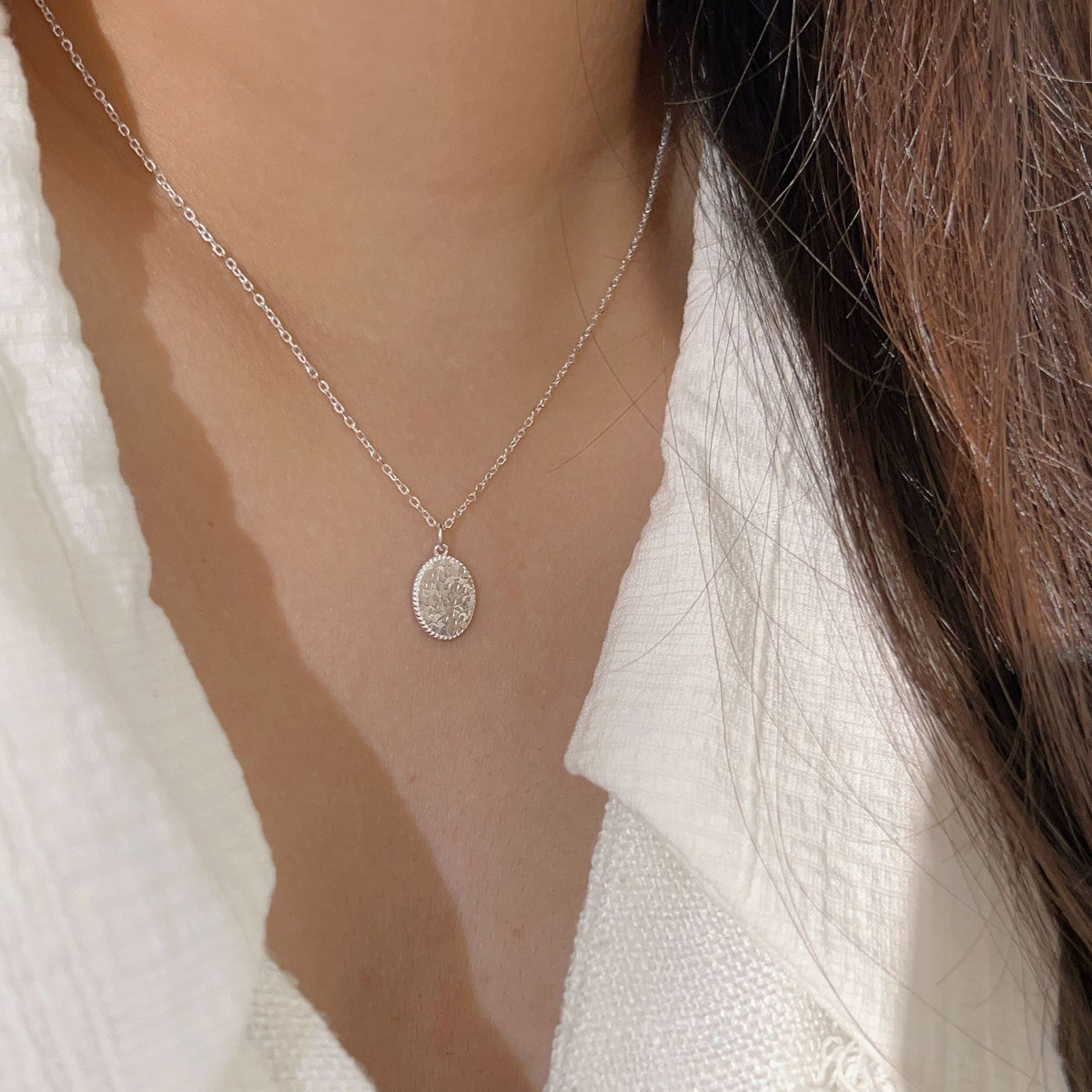 C3廠 韓系橢圓牌s925純銀項鍊批發 折扣@洽客服 26.10.W4「XL147」