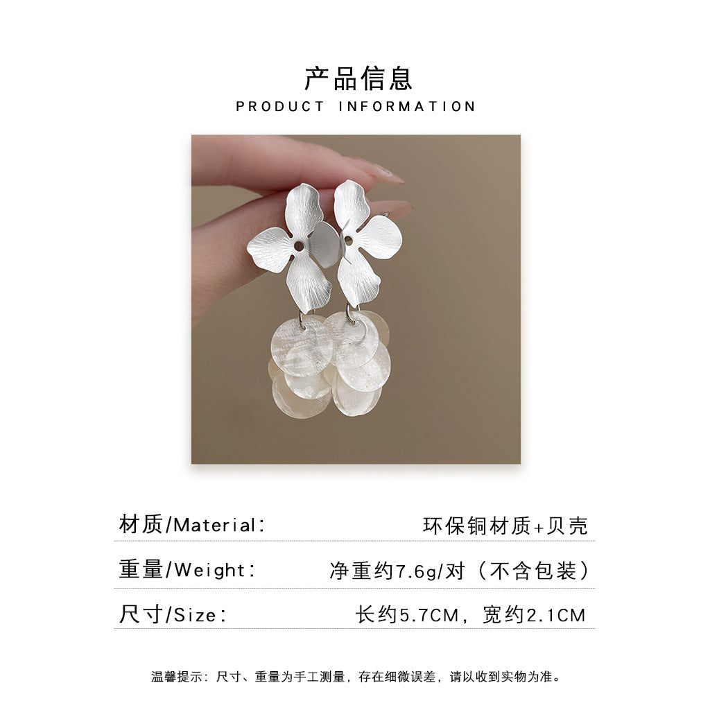 A廠 日韓款真貝殼流蘇耳環批發 折扣@洽客服 26.08.W1「7688」