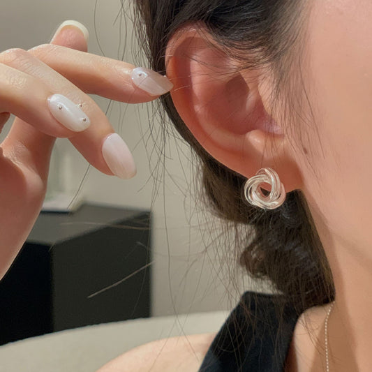 C2廠 韓國韓版麻花S925純銀耳環 批發 折扣@洽客服 25.11.W3「SE2505」