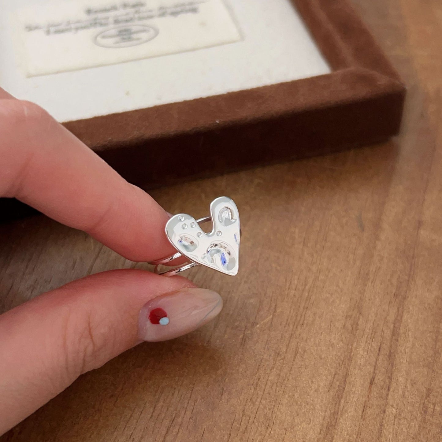 C3廠 韓國韓版錘紋愛心S925純銀戒指 批發 折扣@洽客服 25.10.W5「hjz426」