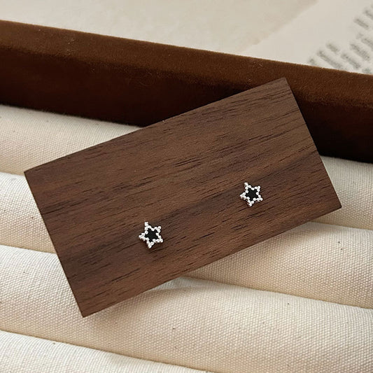 C3廠 韓國韓版五角星滴膠S925純銀耳環 批發 折扣@洽客服 25.10.W5「ES135」