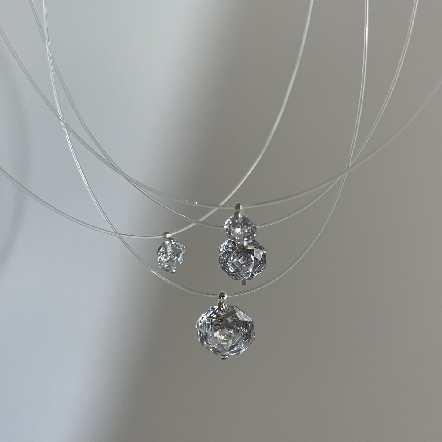 C2廠 韓國韓版玫瑰切人魚淚隱形魚線項鍊 批發 折扣@洽客服 25.10.W5「DQ2212N」