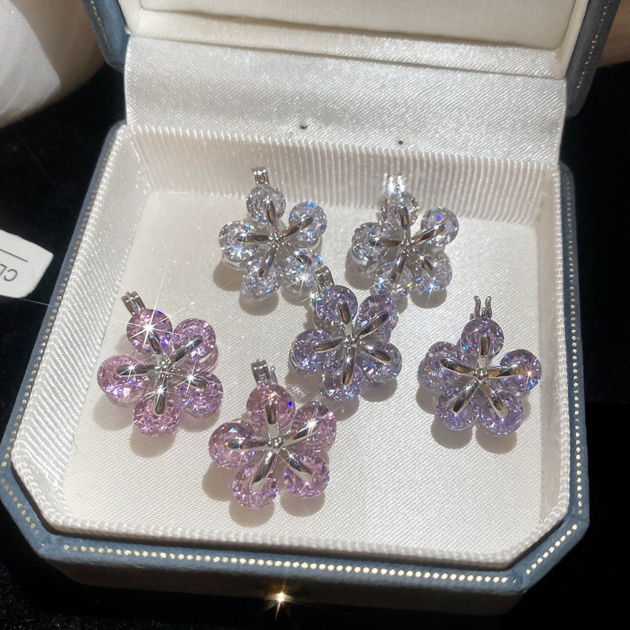 A2廠 韓國韓版鋯石花朵雙面耳扣 批發 折扣@洽客服 25.11.W2「WE5046」