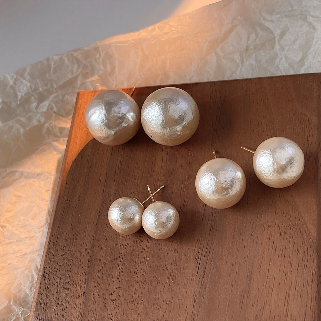 A廠 日韓款 赫本風棉花珍珠銀針耳環 批發 折扣@洽客服 25.11.W1「301-340」