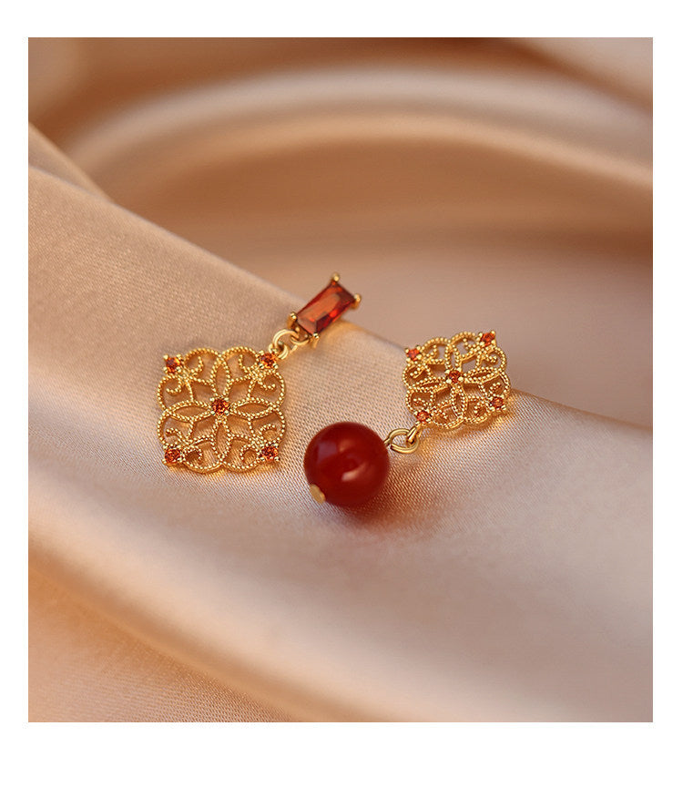 A2廠 黃銅｜韓國韓版鋯石鏤空花朵銀針耳環 批發 折扣@洽客服 26.01.W4「HE30334-1」