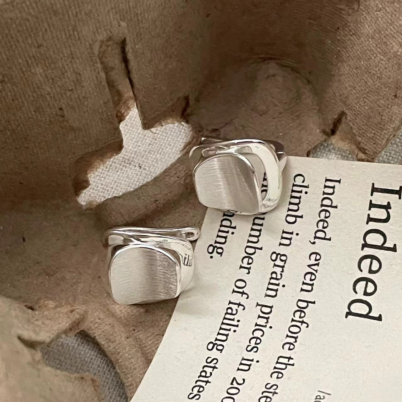 C2廠 韓國韓版雙層拉絲S925純銀耳環 批發 折扣@洽客服 25.11.W3「SE2512」