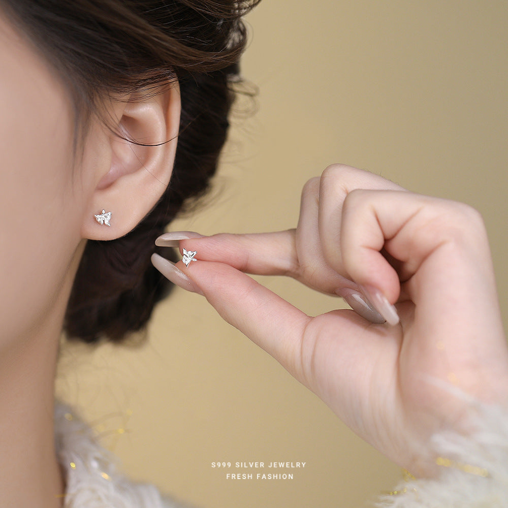 C廠 韓國韓版養耳洞花朵S999純銀耳環 批發 折扣@洽客服 26.03.W1「E6253」