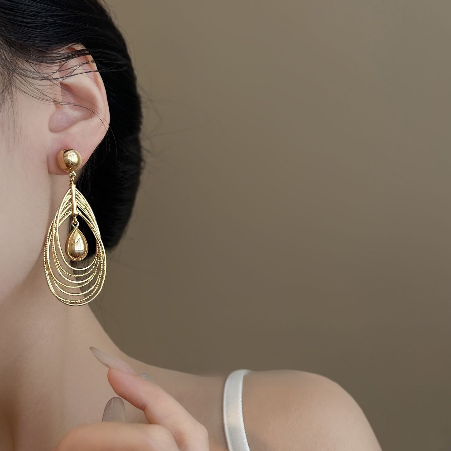 A2廠 日韓款多層鏤空水滴扭面銀針耳環 批發 折扣@洽客服 25.11.W4「HE29055」