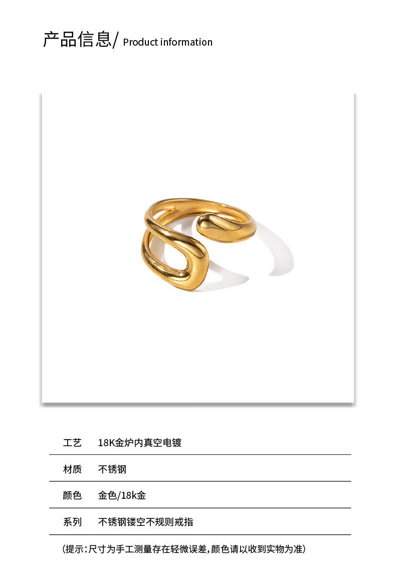 B廠 GOCCIA 不鏽鋼鍍18K戒指「JDRW2305053」24.08 批發折扣@洽客服