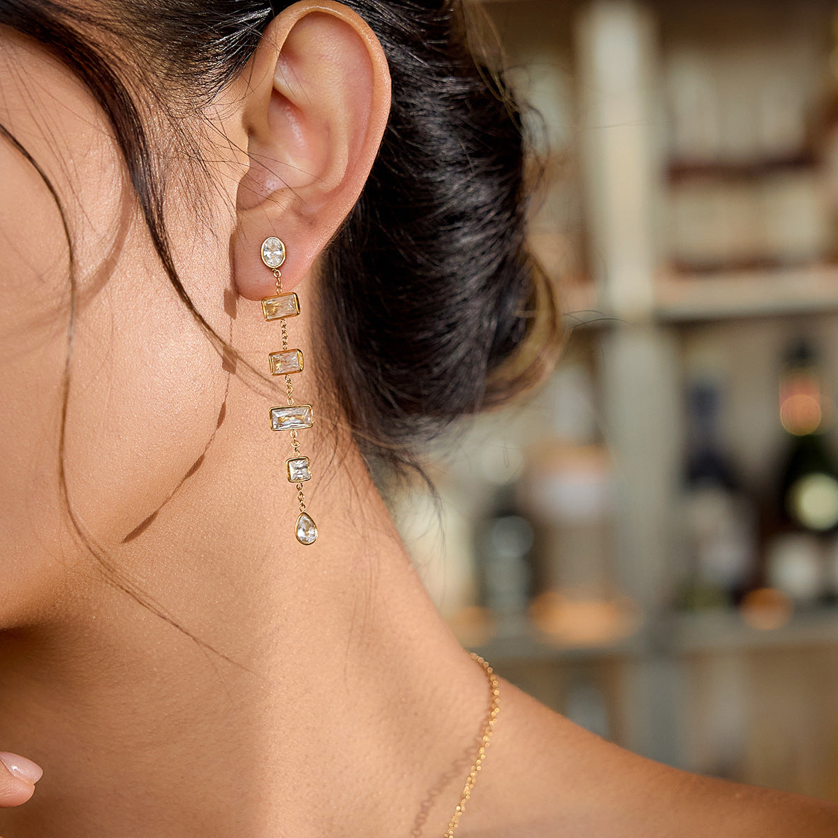 B廠 歐美款 PENELOPE 鈦鋼鍍18K金耳環 批發 折扣@洽客服 25.11.W2 「JDE0107022」