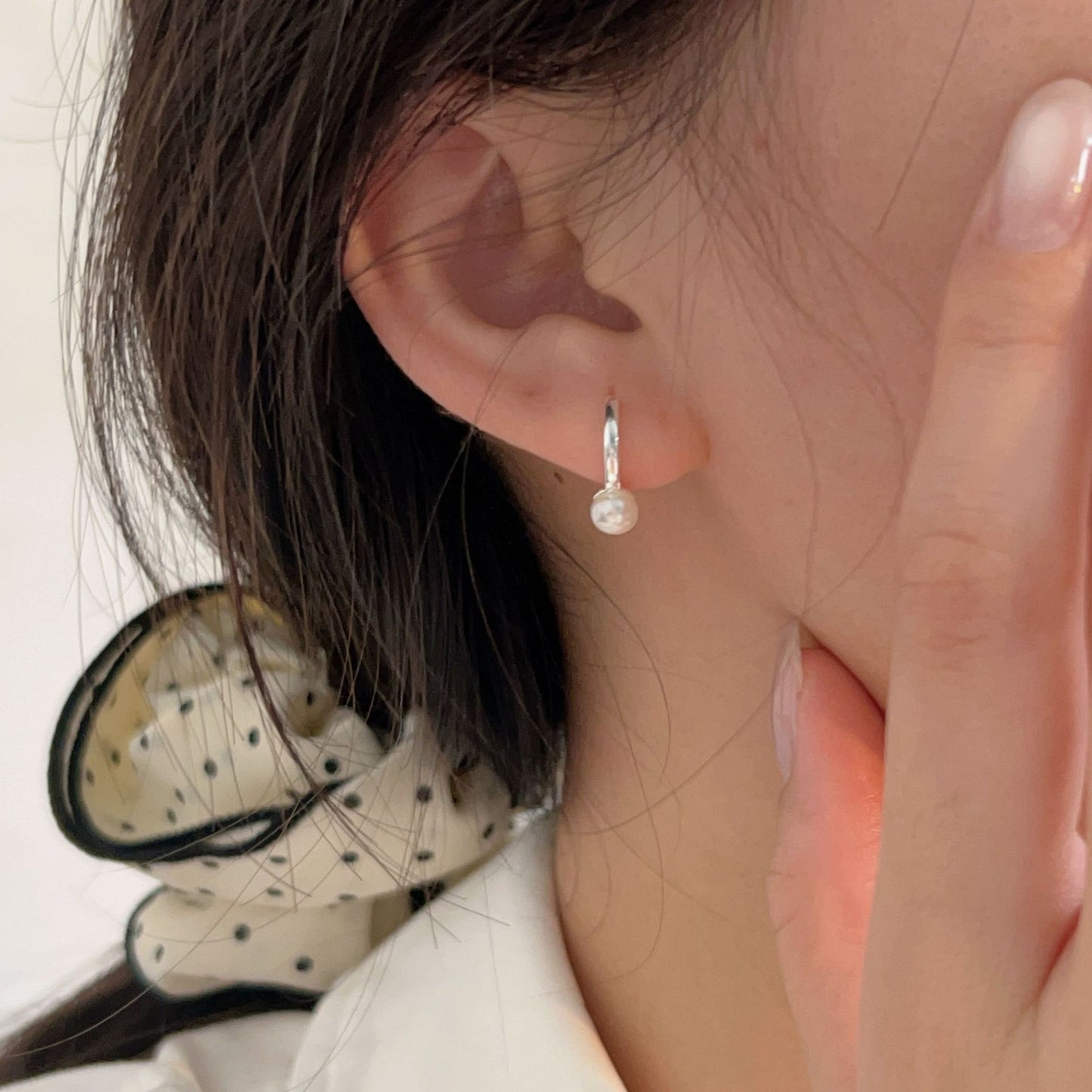 C3廠 韓國韓版極簡幾何珍珠S925純銀耳環 批發 折扣@洽客服 25.12.W2「ES183」