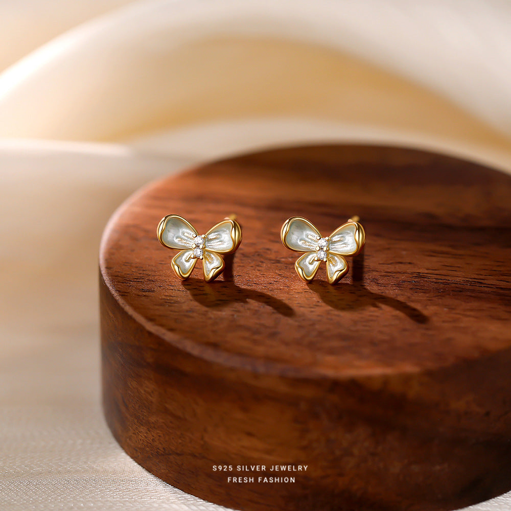 C廠 韓國韓版精緻花朵蝴蝶S925純銀耳環 批發 折扣@洽客服 25.12.W4「E5969」