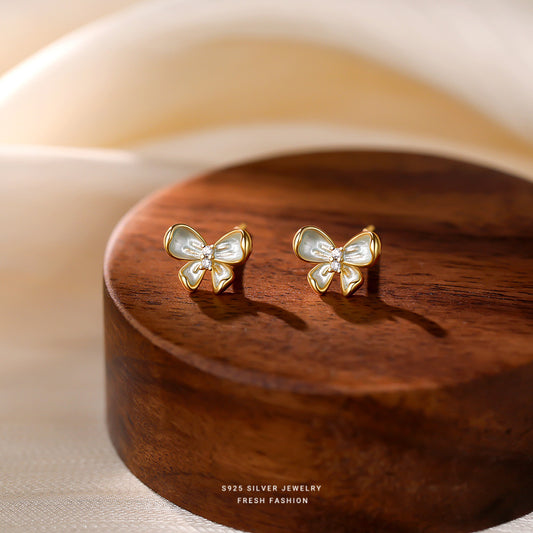 C廠 韓國韓版精緻花朵蝴蝶S925純銀耳環 批發 折扣@洽客服 25.12.W4「E5969」