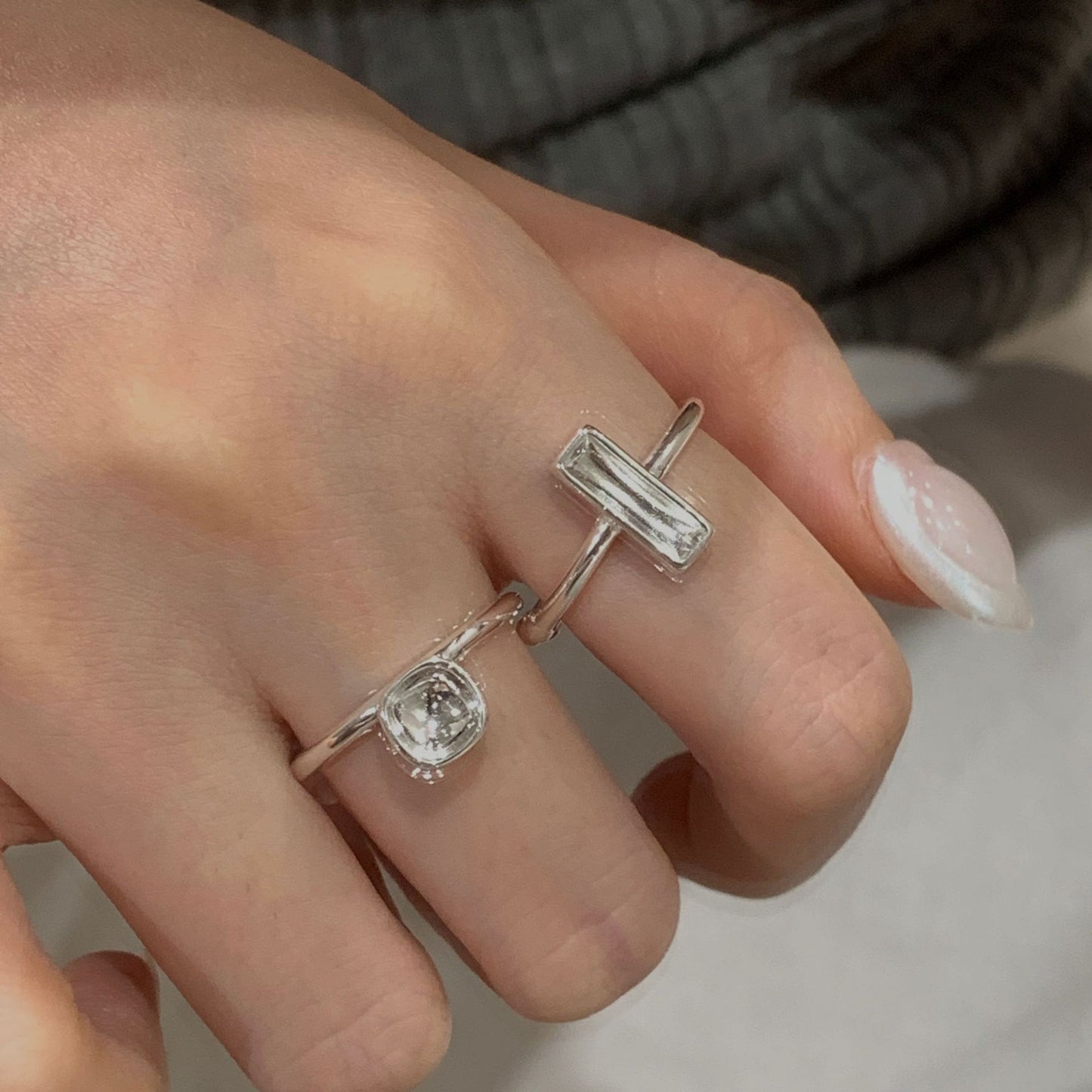 C2廠 韓國韓版方塊S925純銀戒指 批發 折扣@洽客服 25.10.W5「SR1442」