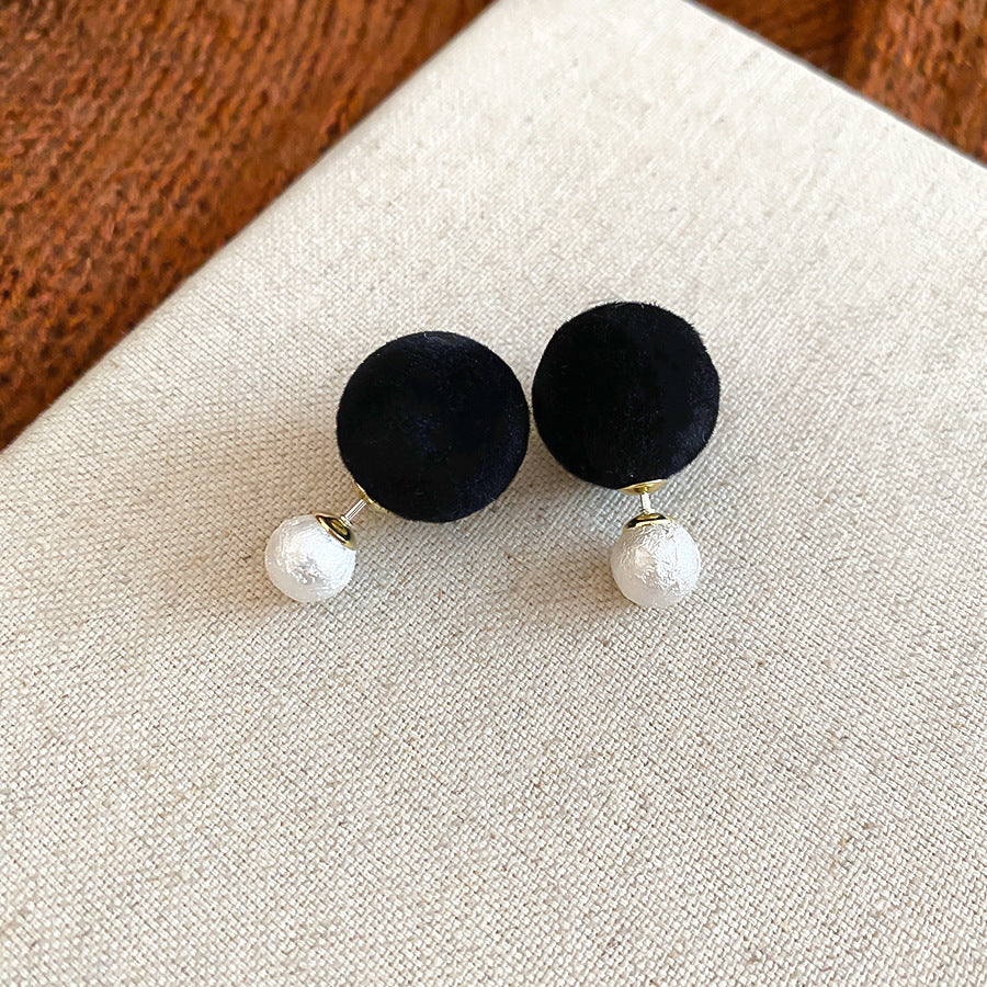 A2廠 韓國韓版植絨一款多戴珍珠後帶銀針耳環 批發 折扣@洽客服 25.12.W2「HE29256」