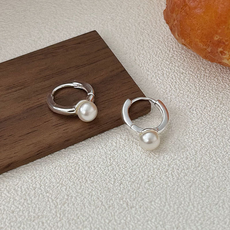 C3廠 韓國韓版極簡幾何珍珠S925純銀耳環 批發 折扣@洽客服 25.12.W2「ES183」