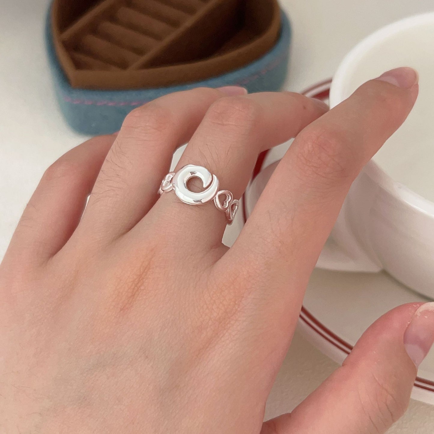 C3廠 韓國韓版愛心不規則S925純銀戒指 批發 折扣@洽客服 25.12.W2「HJZ153，HJZ158」