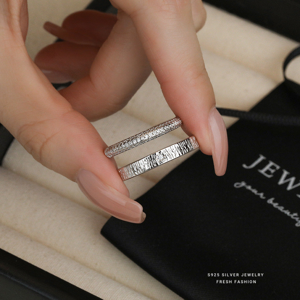 C廠 韓國韓版滿天星情侶S925純銀戒指 批發 折扣@洽客服 25.11.26「K2416 K2417」